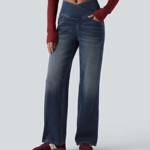 HALARA Women's Dark Blue Straight Leg Jeans